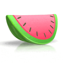 A juicy slice of watermelon sways in this animated clipart.