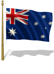 Australian Flag Flying | 3D Clipart for PowerPoint - PresenterMedia.com