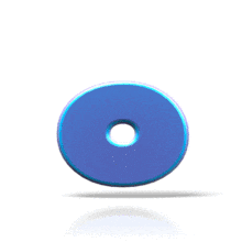 A blue number zero bounces up and down in this animated clipart.