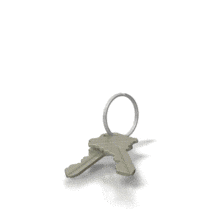 An animation of two gold house keys zooming in close.  Download this animation to visually support your message about buying a new house.