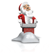 Santa Claus finds himself stuck in this presentation animation. Santa struggles to free himself from a chimney.