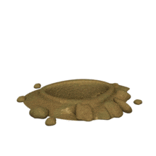 An animation of a groundhog peeking his head out of his burrow and looking around. This would be a great image for Groundhog Day.