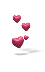 Animated gif sample: Red Valentine Bubbling Hearts