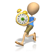 Stick Figure Running In Clock | 3D Animated Clipart for PowerPoint -  