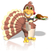 Thanksgiving Turkey Dance | 3D Animated Clipart for PowerPoint -  