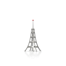 This animated clipart shows a tower emitting a signal.  This animation could be used in presentations about mobile technology, radio broadcasting, and communications.