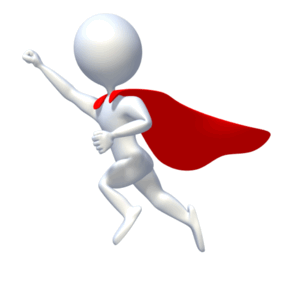 Animated gif sample: Stick Figure Superhero Flying