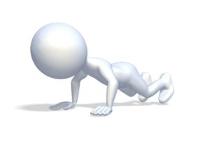 Animated gif sample: 3D Figure Push Up