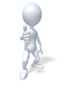 Animated gif sample: 3D Figure Gives Thumbs Up