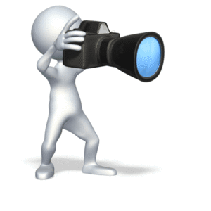 Animated gif sample: Stick Figure Taking Pictures