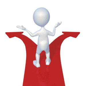 Animated gif sample: Stick Figure Choose Direction