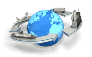 Animated gif sample: Logistics Arrows Around Earth