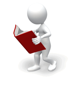 Animated gif sample: Stick Figure Walking Reading Book
