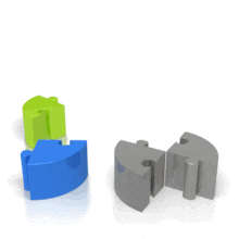 This animated clip art shows two puzzle pieces being place to complete a puzzle pie chart. &lt;br&gt;&lt;br&gt; This animation is meant to only loop one time, which can be changed by setting the number of loops to one in the animation customizer and hitting customize animation button.