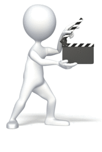 Animated gif sample: Stick Figure With Clap Board