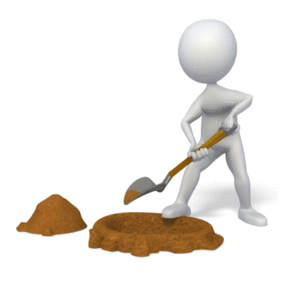 Animated gif sample: Stick Figure Shoveling Out a Hole