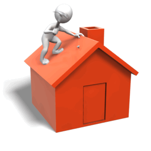 Animated gif sample: Stick Figure Hammering Roof House