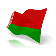 An animated flag of Belarus.