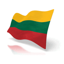 An animated flag for the country of Lithuania.