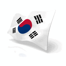 An animated South Korean national flag.