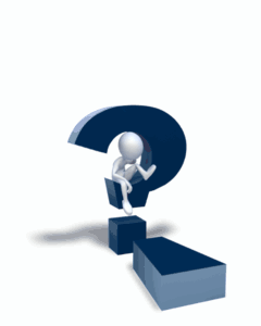 Animated gif sample: Stick Figure Question Answer