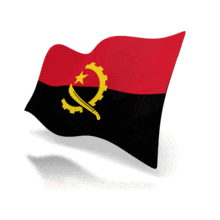 An animated flag for the country of Angola