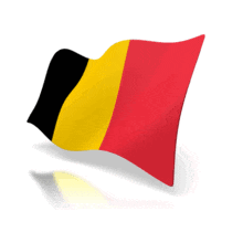 An animated flag for the country of Belgium.