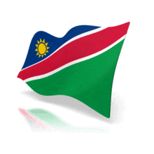 An animated flag for the country of Namibia.
