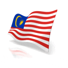 An animated flag for the country of Malaysia.