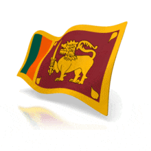 An animated flag of the country of Sri Lanka.