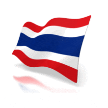 The Thailand national flag animated.