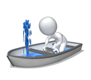 Animated gif sample: Stick Figure In Boat Bailing Water