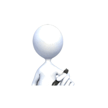 An animation of a stick figure drawing key words on a whiteboard. This animation is ideal for one loop.