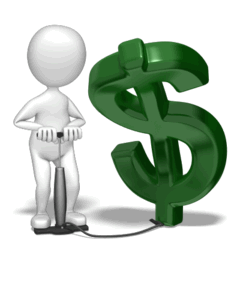 Animated gif sample: Stick Figure Inflating Dollar Symbol