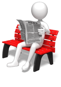 Animated gif sample: Stick Figure Reading Newspaper