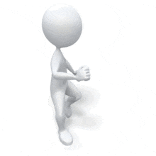 An animation of a stick figure doing a round house kick.