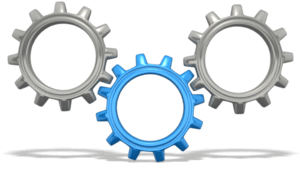 Animated gif sample: Three Gears Turning