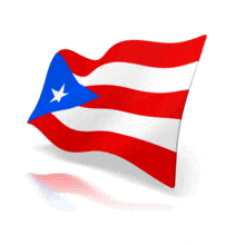 The official flag of the Commonwealth of Puerto Rico a territory of the United States.