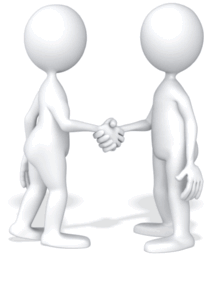 Animated gif sample: Stick Figures Hand Shake
