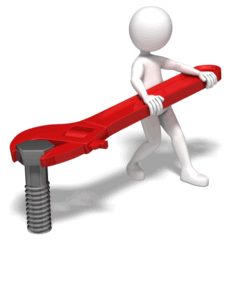 Animated gif sample: Stick Figure Turning Bolt