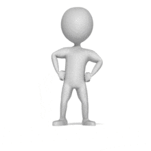 This animations shows multiple safety gear items being added to a stick figure and then the figure gives a thumbs up.