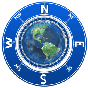 Animated gif sample: Earth Compass Rotate Strait On Look