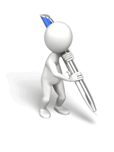 Animated gif sample: Stick Figure Scribble Pen