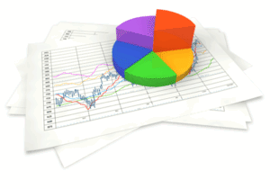 Animated gif sample: Circular Pie Chart Data Up Down