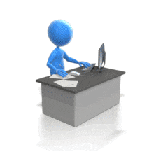 A stick  figure works at a desk a piles of work overwhelm to the point of a breakdown. &lt;br&gt;&lt;br&gt; This animation is meant to only loop one time.