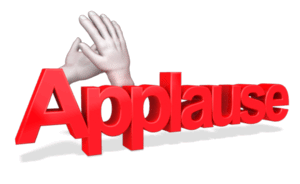 Animated gif sample: Applause Text