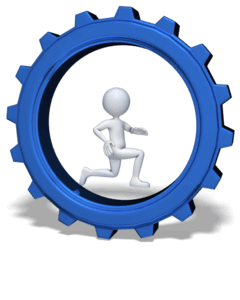 Animated gif sample: Stick Figure Running In Gear