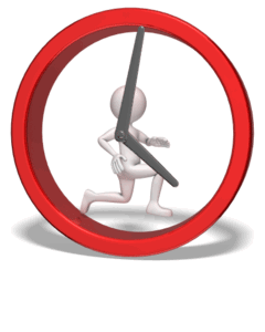 Animated gif sample: Stick Figure Running In Clock