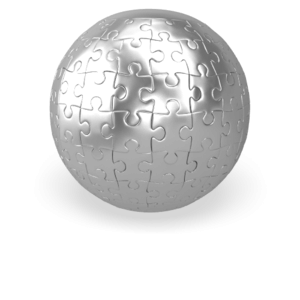 Animated gif sample: Puzzle Sphere Fly Out Piece Non Looping