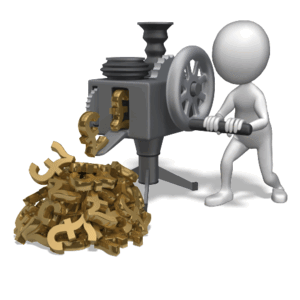 Animated gif sample: Stick Figure Cranking Out Pounds